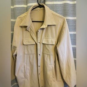 Stretchy corduroy shacket